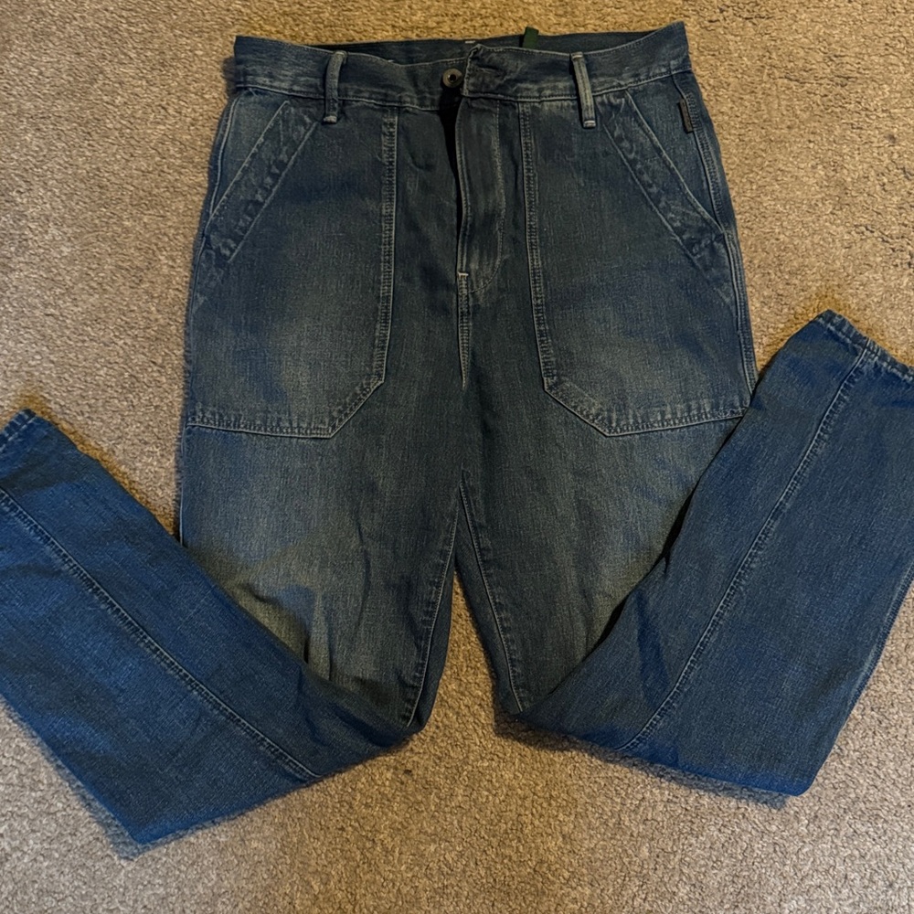 G-star 3d high waisted women’s blue jeans